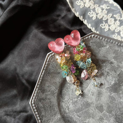 Fashion Flower Crystal Earrings Stud Women Drop Dangle Wedding Party Ear Jewelry - Aimall