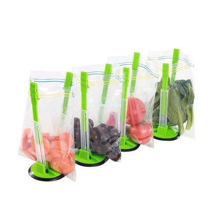 8PCS Kitchen Bag Holder Stand Plastic Storage Rack Food Storage Bag Organizer