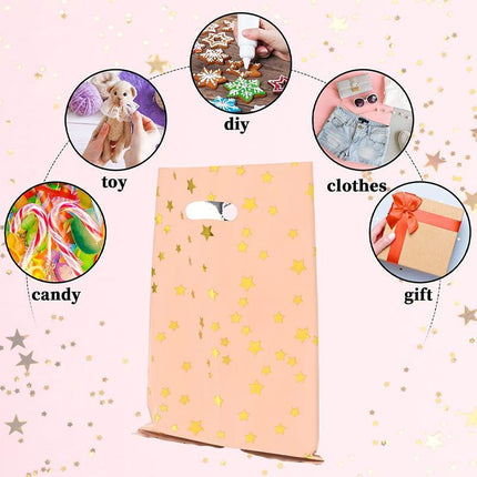 100PCS Kids Favors Aluminum Film Bag Small Five-pointed Star Candy Package Party - Aimall