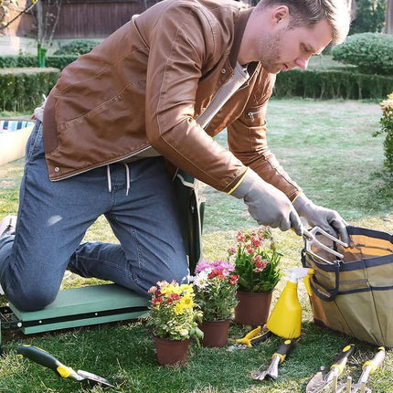 Versatile 3-in-1 Garden Kneeler Padded Seat Kneeling Gardening Work Stool Tools - Aimall