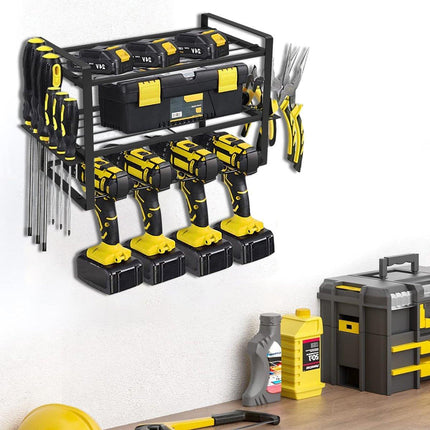 Heavy Duty Power Tool Rack Organizer Wall Mount Drill Holder 3 Layer Storage