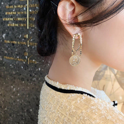 Vintage Asymmetric Long Earrings Fashion Unique Creative Jewelry Design