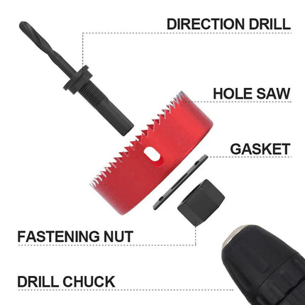 18X Hole Saw Drill Bit Kit Set Holesaw Wood Sheet Metal Timber Woodworking Tool - Aimall