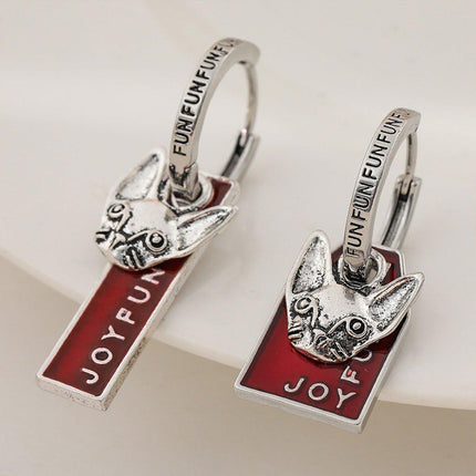 Trendy Asymmetric Square Earrings for Women Unique Fashion Ear Buckle Jewelry
