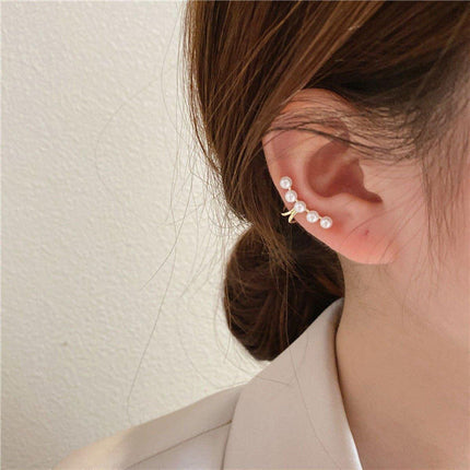 Pearl Ear Bone Clip Earrings No Piercing Needed Elegant Jewelry for Women Girls
