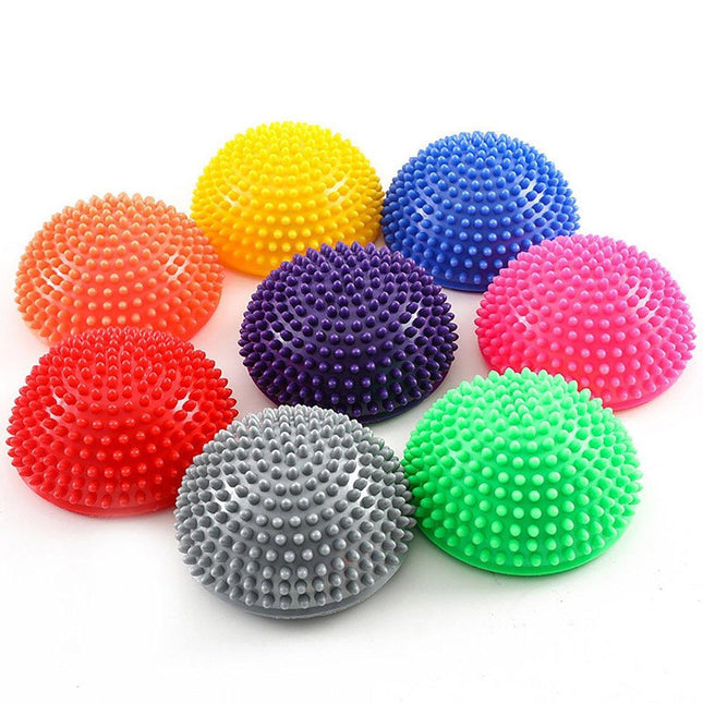 Spiky Massage Ball PVC Half Round Yoga Exercise Foot Hand Cushion