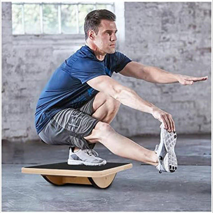 Professional Balance Board Wooden Fitness Wobble Yoga Board Pilate Fitness Train