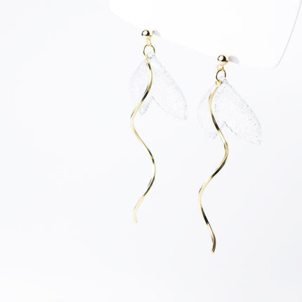 Elegant Fishtail Shaped Earrings For Women Stylish Dangle Jewelry Accessory
