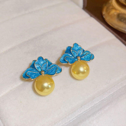 Vintage Flower Earrings Retro Fashion Jewelry for Women Female Stud Earrings