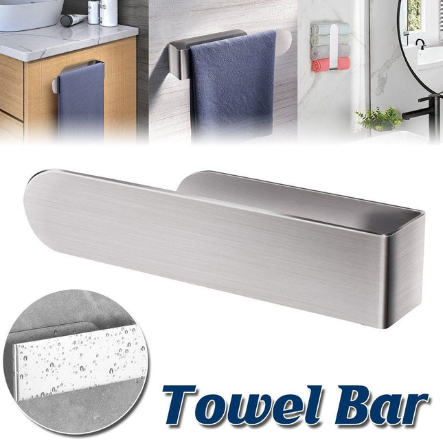 Stainless Steel Towel Bar Rack Bath Towel Holder Wall Mounted Bathroom Organizer