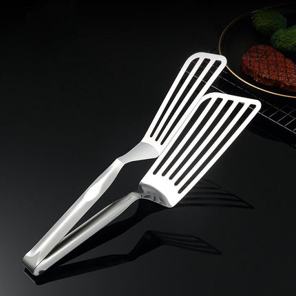 Stainless Steel Steak Tongs Multi-Functional Kitchen Tool for BBQ and Fried Fish