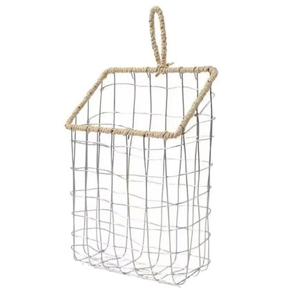 Wire Woven Storage Basket for Home Organization Sundry Basket Decorative Storage