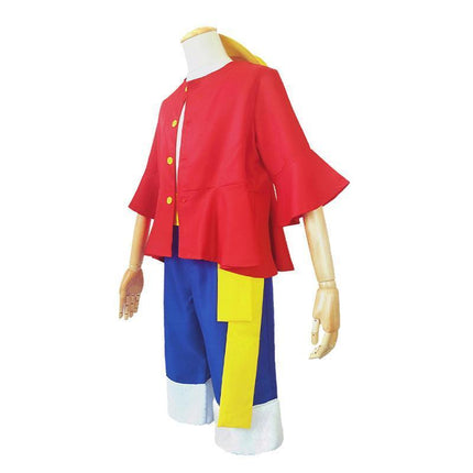 ONE PIECE Monkey D Luffy 2 Years Later Cosplay Costume with Hat Book Week Outfit AU - Aimall