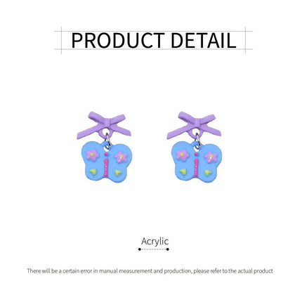 Butterfly Star Bow Stud Earrings Set for Women Fashion Jewelry Accessories