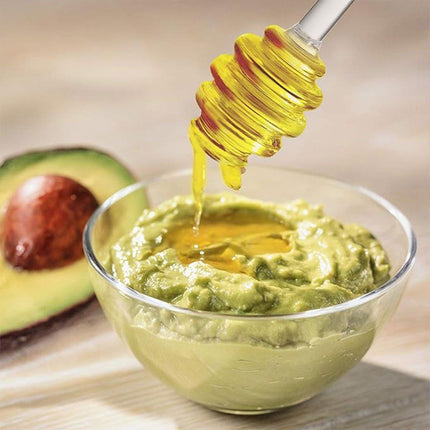 Clear Glass Honey Jar with Lid Kitchen Storage Container for Honey or Jam