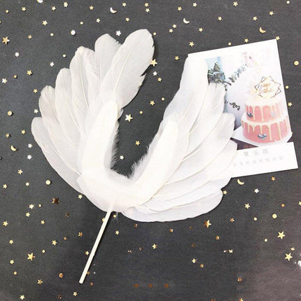 Angel Feather Wings Cake Toppers Party Decoration for Birthday Wedding Festive
