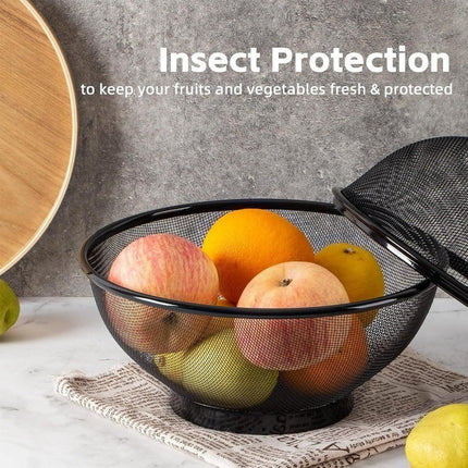 Multi-Function Kitchen Fruit Basket With Lid Drain Basket Washing Draining Cover