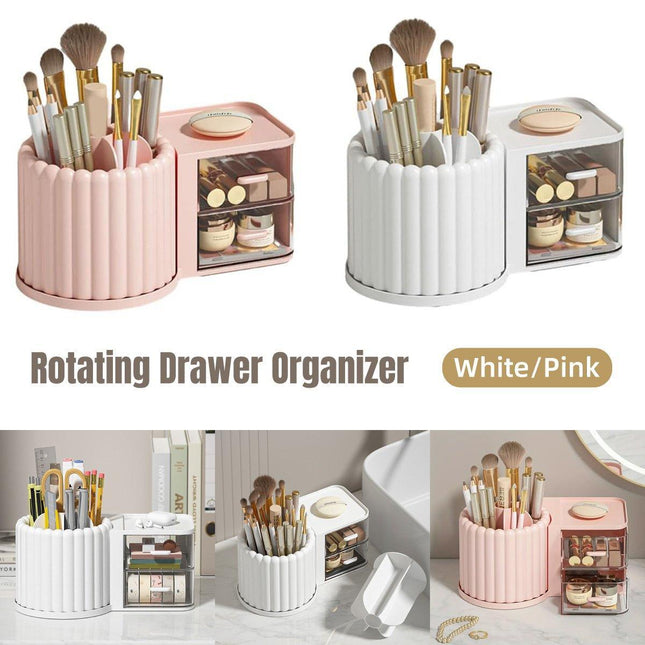 Rotating Cosmetic Pen Holder Dustproof Waterproof Storage Box Sanitary Organizer