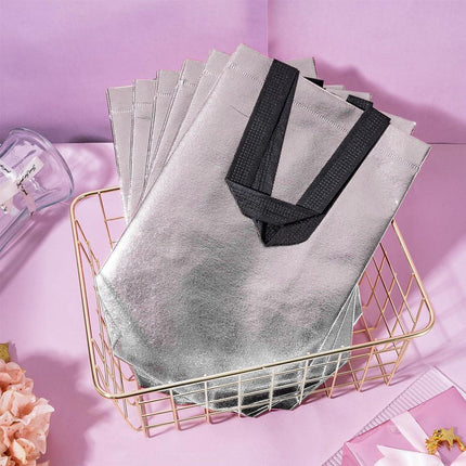 24pcs Laser Non Woven Gift Bags Tote Bags for Party Favor Wedding and Birthday