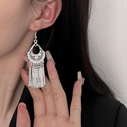 Vintage Ethnic Tassel Long Earrings Bohemian Jewelry Women Fashion Accessories