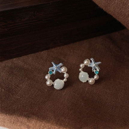 Star Shaped Earrings Women Elegant Temperament Stylish Fashion Jewelry Accessory