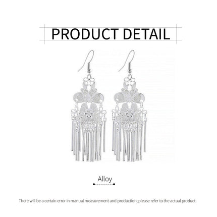 Vintage Ethnic Style Tassel Long Earrings Bohemian Jewelry for Women Accessory