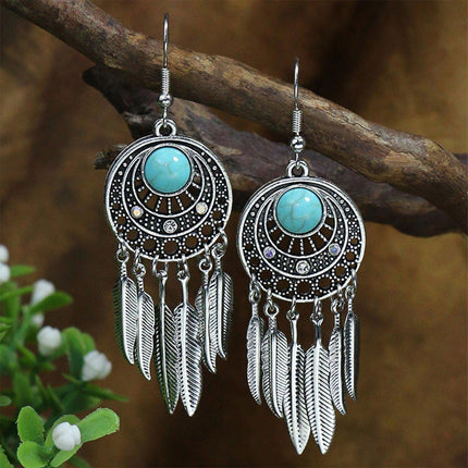 Bohemian Dreamcatcher Tassel Earrings Handmade Fashion Jewellery for Women Gifts