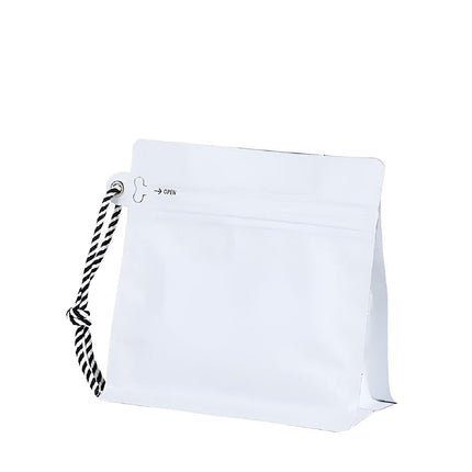 20 Pack Sealed Tea Coffee Bags Heat Seal Zipper Hang Rope Aluminum Foil Storage