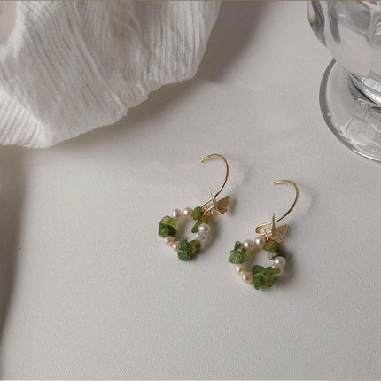 Butterfly Earrings Pearl Earrings Fashion Statement Jewelry Women Trendy