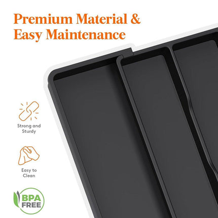 Expandable Cutlery Organizer Adjustable Silverware Drawer Storage Box Tray