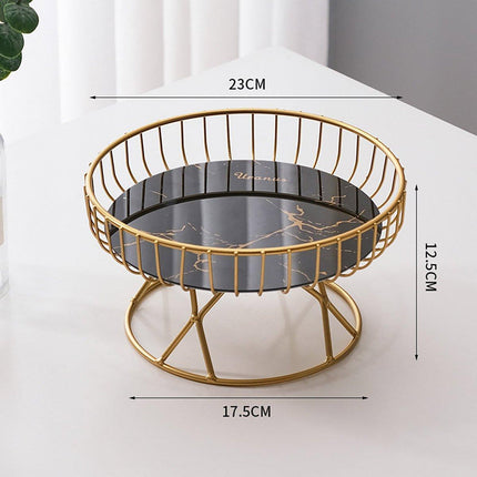 Elegant Ceramic Fruit Plate Dessert Tray Living Room Tea Sum Snack Display Rack