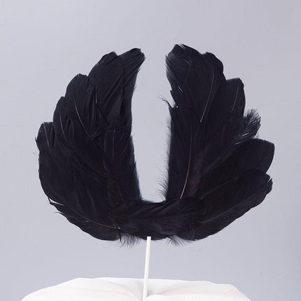 Angel Feather Wings Cake Toppers Party Decoration for Birthday Wedding Festive