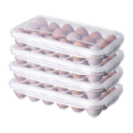 2x Eggs Keeper Trays 18 Slots Storage Box Containers Kitchen Refrigerator Holder