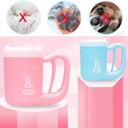 Dog Paw Cleaner Cup Pet Foot Washer Cat Paw Cleaning Brush for Home Travel Use