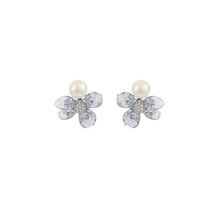 Luxury Crystal Butterfly Bow Earrings Elegant Dangle Fashion Jewelry Women
