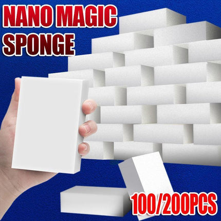200PCS Nano Magic Sponge Eraser Cleaning Melamine Multi-functional Foam Cleaner - Aimall