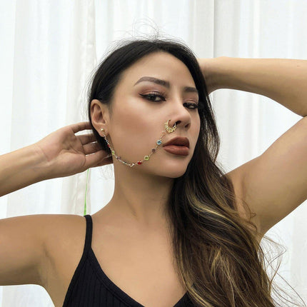 Punk Style Jewelry Chain Earrings Women Fashion Nose Clip Trendy Accessories