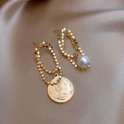 Vintage Asymmetric Long Earrings Fashion Unique Creative Jewelry Design