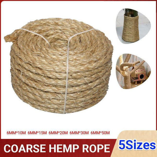 Natural sisal rope 6mm thick twine for crafts and gardening