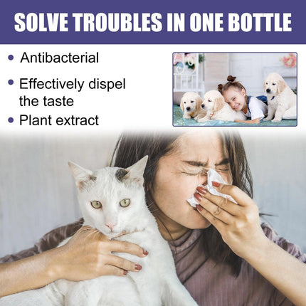 Pet Deodorant Spray for Cats and Dogs Eliminates Urine Feces Odors Air Freshener