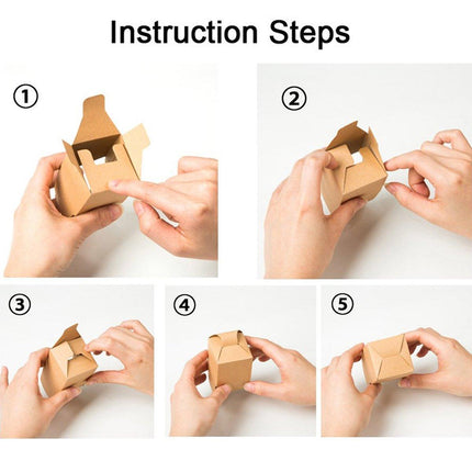 100pcs Vintage Kraft Paper Wedding Sugar Boxes Favors Gift Boxes Party Supplies