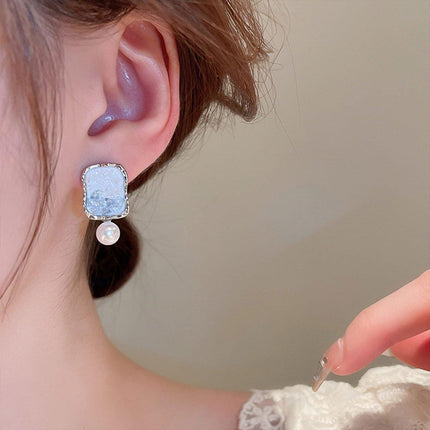 Square Earrings Elegant Daily Wear Commuting Jewelry for Women Fashion Gift
