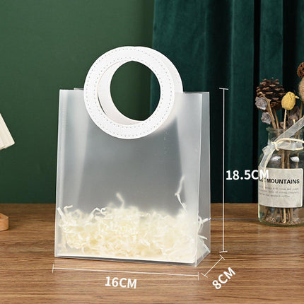 20PCS PP Frosted Gift Bags Plastic Transparent Wedding Tote Birthday Packaging
