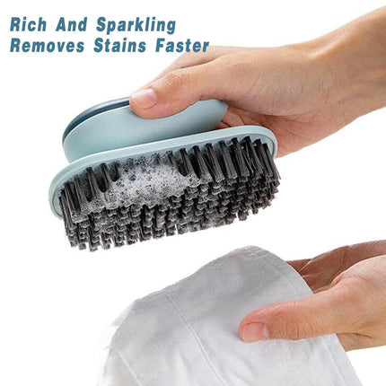 2PCS Blue Soft Bristle Shoe Brush and Multifunctional Cleaning Laundry Brush