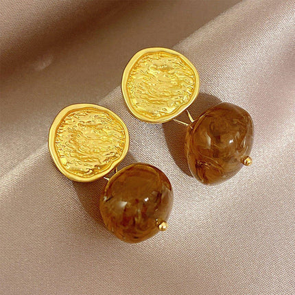 Vintage Style Curry Earrings For Women Elegant Premium Look Fashion Jewelry