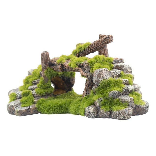 Fish Tank Moss Bridge Decoration Aquascape Rockery Ornament for Aquarium Design