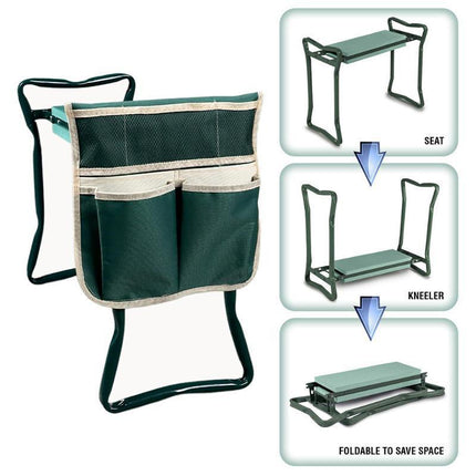 Versatile 3-in-1 Garden Kneeler Padded Seat Kneeling Gardening Work Stool Tools - Aimall