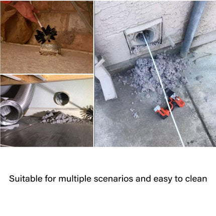 Pipe Cleaning Brush Nylon Head Rod Duct Cleaning Tool Solid Chimney Brush