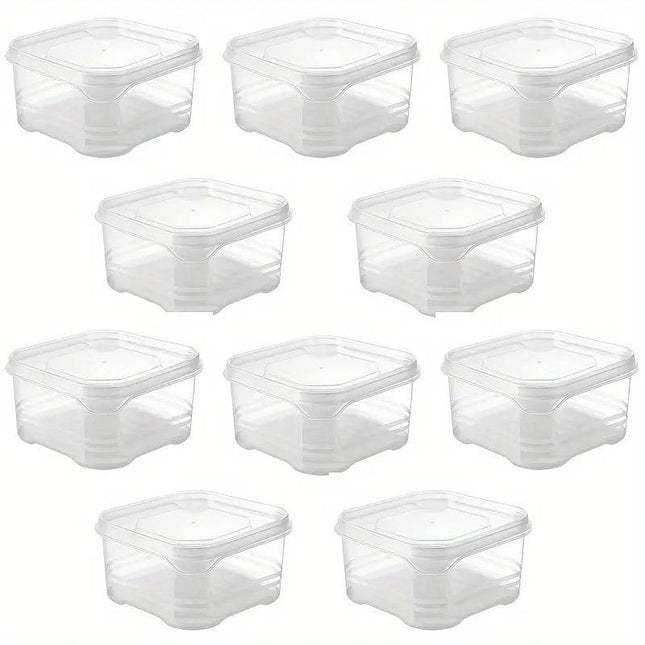 10pcs 350ml Food Organizer Vegetable Fridge Storage Box Food Dispenser Set