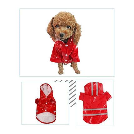 L Size Outdoor Hoodies Jacket Waterproof Pet Dog Clothes Puppy Raincoat Rain Coat - Aimall